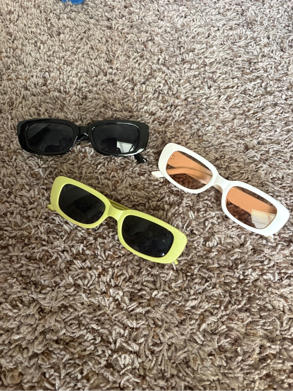 Urban Outfitters Sunglasses Trio - Black, White, Lime Green